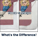 Flower Month & Name - Personalized Fleece Blanket, Sherpa Blanket