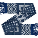 Monogram Christmas Family - Personalized Wool Scarf With Tassel