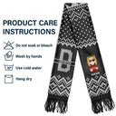 Monogram Christmas Family - Personalized Wool Scarf With Tassel