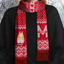 Monogram Christmas Family - Personalized Wool Scarf With Tassel