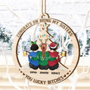 Congrats On Being My Bestie - Personalized Wooden Cutout Ornament