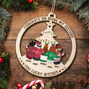 Congrats On Being My Bestie - Personalized Wooden Cutout Ornament