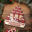 Christmas Sister Bestie There's No Greater Gift - Personalized Wooden Cutout Ornament