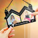 Gift For Bestie, Sisters - Wish You Lived Next Door - Personalized Window Hanging Rainbow Suncatcher