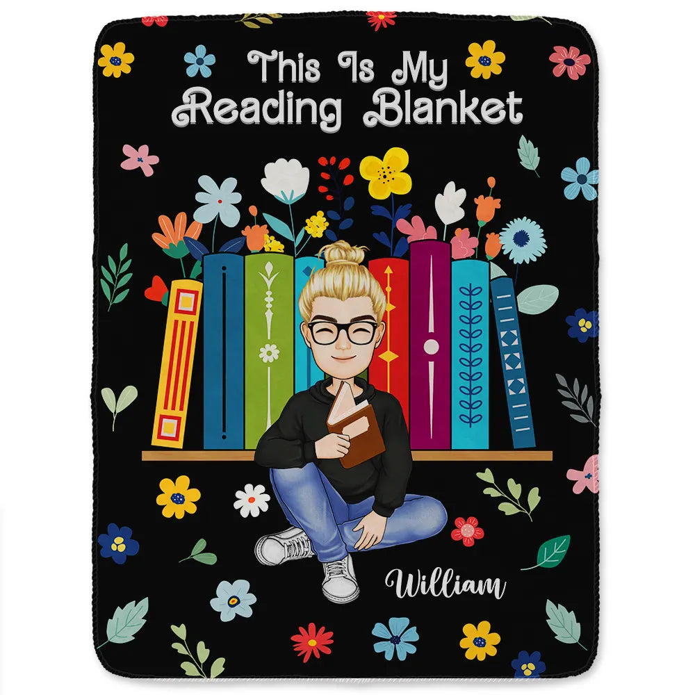 Reading, Gift For Yourself - Book Flower My Reading Blanket - Personalized Fleece Blanket, Sherpa Blanket