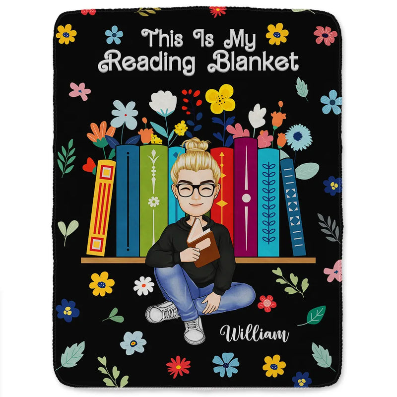 Reading, Gift For Yourself - Book Flower My Reading Blanket - Personalized Fleece Blanket, Sherpa Blanket