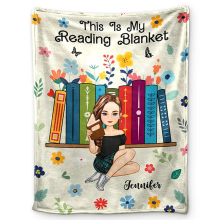 Couverture de lecture personnalisée en polaire Sherpa Motif fleurs 