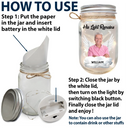 Custom Photo,Memorial,Family,Sad - Custom Photo Memorial Her Light Remains - Personalized Mason Jar Light