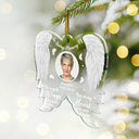 Memorial - Custom Photo Memorial On Angel Wings You Were Taken Away - Personalized Custom Shaped Acrylic Ornament