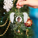 Memorial - Custom Photo Memorial On Angel Wings You Were Taken Away - Personalized Custom Shaped Acrylic Ornament