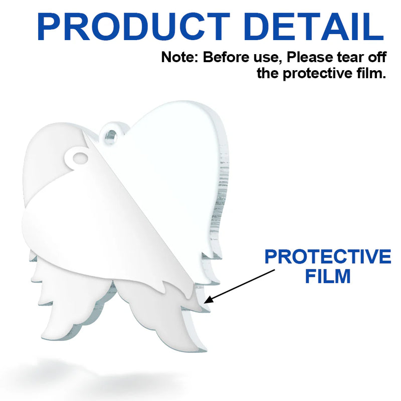 Custom Photo Memorial On Angel Wings You Were Taken Away - Personalized Custom Shaped Acrylic Ornament