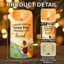 Memorial,Dog Lovers,Pet Lovers,Dog Mom,Cat Lovers,Cat Mom,Pet Mom,Dog Dad,Cat Dad,Pet Dad - Over The Rainbow Bridge - Personalized Flameless LED Candle

