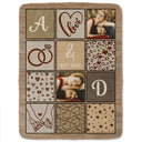 Gift For Couples, Gift For Husband, Gift For Wife, Gift For Boyfriend, Gift For Girlfriend - Custom Photo Couple Names Blanket - Personalized Fleece Blanket, Sherpa Blanket