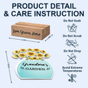 Gift For Grandma, Gift For Mother -Sunflowers Grandma's Garden - Personalized Custom Shaped Cardstock With Wooden Stand
