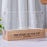 Star Map The Start Of Our Us Couple - Personalized Rectangle LED Light