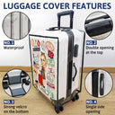 Travel,Gift For Yourself,Happy - Travel Sticker Just A Girl Who Loves Traveling - Personalized Clear Luggage Cover