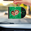 Gift For Couples,Gift For Husband,Gift For Wife,Gift For Boyfriend,Gift For Girlfriend,Happy - Custom Photo Outline CD Couple - Personalized Acrylic Car Hanger