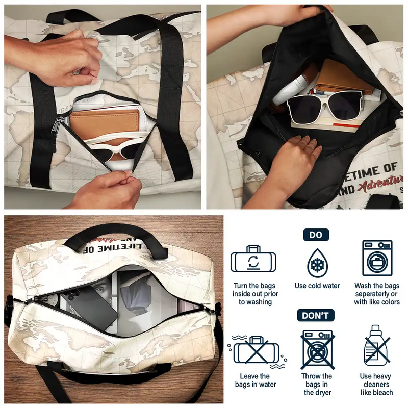 Travel,Camping,Gift For Couples,Gift For Husband,Gift For Wife,Gift For Boyfriend,Gift For Girlfriend,Happy - Camping Couple A Lifetime Of Love & Adventure - Personalized Duffle Bag