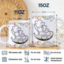 Gift For Grandma, Gift For Mother, Happy - Grandma Bear Floral - 3D Inflated Effect Printed Mug, Personalized White Edge-to-Edge Mug