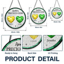 Gift For Women,Gift For Mother,Gift For Grandma - Birthstone Grandma's Precious Gem - Personalized Stained Glass Window Hanging Suncatcher
