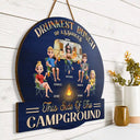 Camping We're Drunks - Personalized Custom Shaped Wood Sign