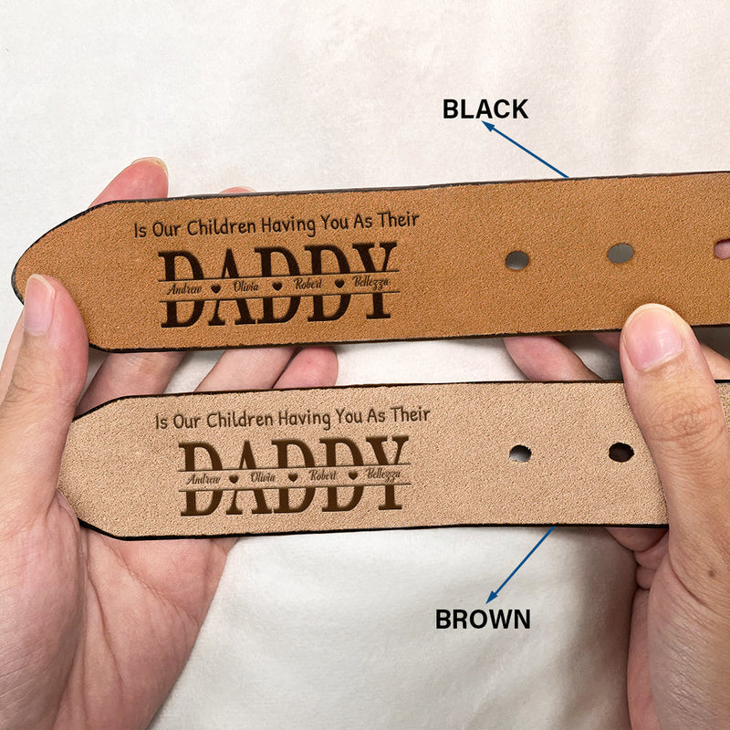 Gift For Father,Gift For Husband - The Only Thing Better Than Having You As Husband - Personalized Engraved Leather Belt