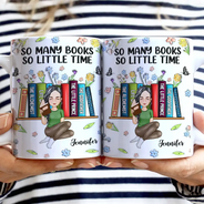 Reading,Gift For Women,Gift For Yourself - Reading Drink Water Read Books - 3D Inflated Effect Printed Mug, Personalized White Edge-to-Edge Mug