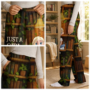 Reading,Gift For Yourself,Gift For Women,Happy - Reading Just A Girl Who Loves Books 3D Effect - Personalized Sweatpants