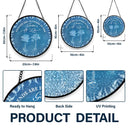 Gift For Bestie,Old Best friends,Love,Christmas - Frost Birth Flower Grow An Old Friend - Personalized Stained Glass Window Hanging Suncatcher