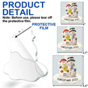 Christmas,New Dad,New baby,New Mom,Happy - Snowman Couple We're Expecting Ceramic Effect - Personalized Custom Shaped Acrylic Ornament