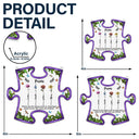 Gift For Grandma,Love - Important Piece Of My Life Grandma Birth Flower - Personalized Window Hanging Suncatcher Ornament