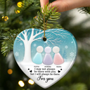 Gift For Bestie, Gift For Sisters, Happy, Old Best friends, Christmas - A True Friend Is Like Sea Glass 2D Sea Glass Effect - Personalized Heart Ceramic Ornament