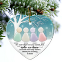 Gift For Bestie, Gift For Sisters, Happy, Old Best friends, Christmas - A True Friend Is Like Sea Glass 2D Sea Glass Effect - Personalized Heart Ceramic Ornament