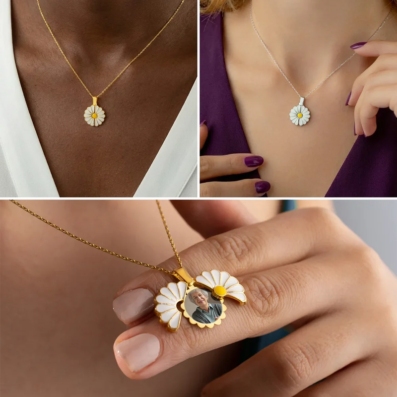 Gift For Wife,Gift For Girlfriend,Gift For Yourself,Gift For Women,Gift For Mother,Gift For Grandma,Gift For Daughter,Memorial,Sad - Custom Photo Frame In Memorial Of Loved Ones - Personalized Hidden Message Necklace