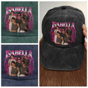 Custom Photo, Anniversary, Art Design, Gift For Couples, Playful, Photo Collage - Custom Photo Collage Bootleg Portrait For Couple Bestie Family - Personalized Vintage Washed Denim Cap