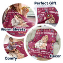 Art Design, Gift For Cousin, Christmas, Gift For Sister, Gift For Sibling, Custom Photo, Cozy, Photo - Watercolor - Remove BG - Custom Photo Realistic Watercolor Art Think Of This Blanket As A Hug - Personalized Fleece Blanket, Sherpa Blanket