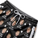 Gift For Husband, Humorous, Beach, Custom Photo, Summer, Gift For Couples, Cut-Face Photo, Custom Text - Custom Photo I Love My Wife Thanks For All The Orgasms - Personalized Swim Trunks With Liner