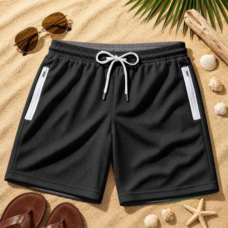 Devoted, Christian, Gift For Men, Gift For Yourself, Summer, Custom Letter, Icon - Hidden Bible Verses God Says You Are For Him, Husband, Son - Personalized Swim Trunks With Liner