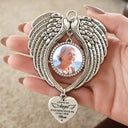Christmas,Custom Photo,Sympathetic,Family,Memorial,Upload Full Photo - Custom Photo Memorial I Have An Angel Watching Over Me - Personalized Angel Wings Photo Ornament