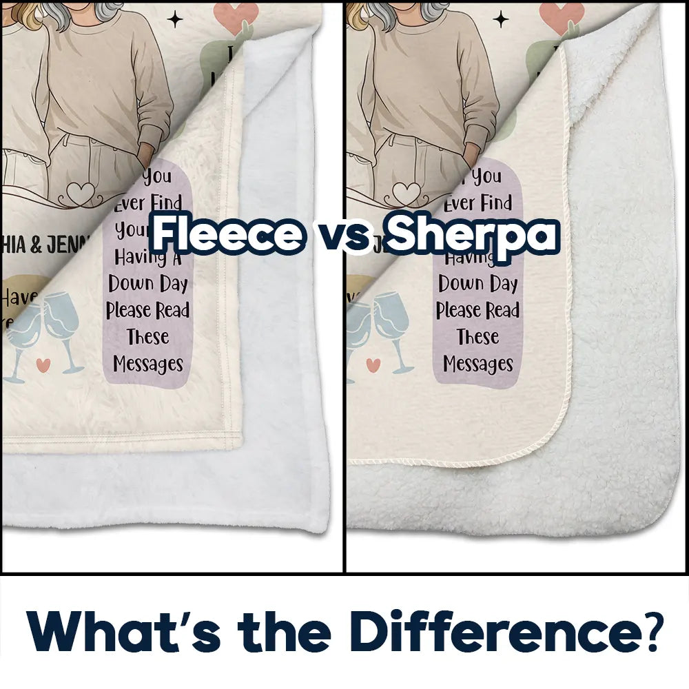 Grateful,Art Design,Gift For Bestie,Christmas,Photo - Faceless Portrait - Custom Photo Faceless Portrait Why You Are My Bestie - Personalized Fleece Blanket, Sherpa Blanket