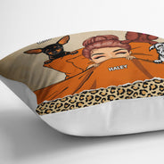 Dog Lovers Dogs Make Me Happy Humans Make My Head Hurt - Personalized Custom Pillow