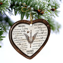 Missing You Always Angel Wings - Memorial Gift - Personalized Custom Heart Ceramic Ornament