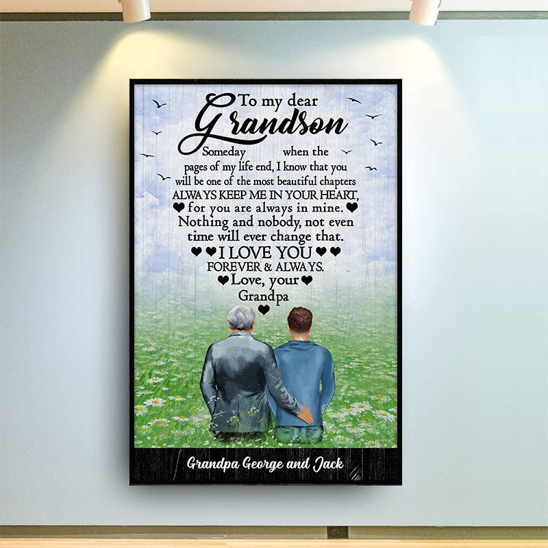 The Most Beautiful Chapters Grandparents - Gift For Grandchildren - Personalized Custom Poster