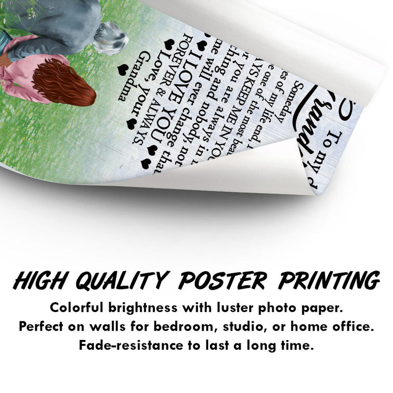 The Most Beautiful Chapters Grandparents - Gift For Grandchildren - Personalized Custom Poster