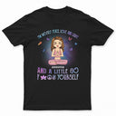 Yoga Chibi Girl I'm Mostly Peace Love Light - Personalized Custom T Shirt