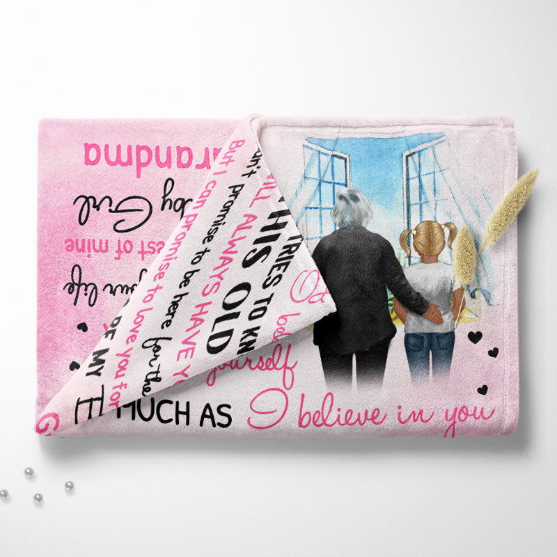 Cette vieille grand-mère - Cadeau pour petite-fille et petit-fils - Couverture polaire personnalisée