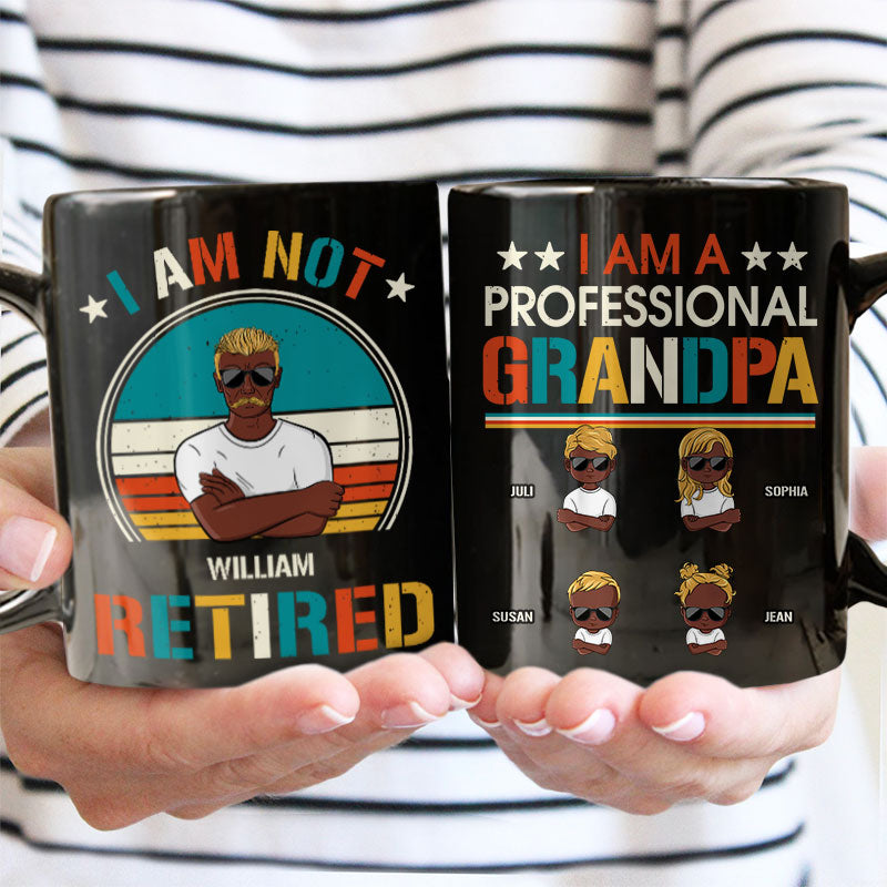 Je suis un grand-père professionnel - Mug noir personnalisé