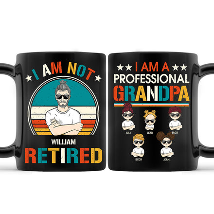 Je suis un grand-père professionnel - Mug noir personnalisé