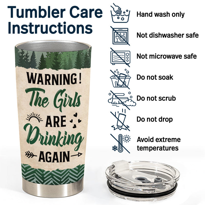 Camping Bestie, attention : les filles boivent à nouveau ! - Verre personnalisé