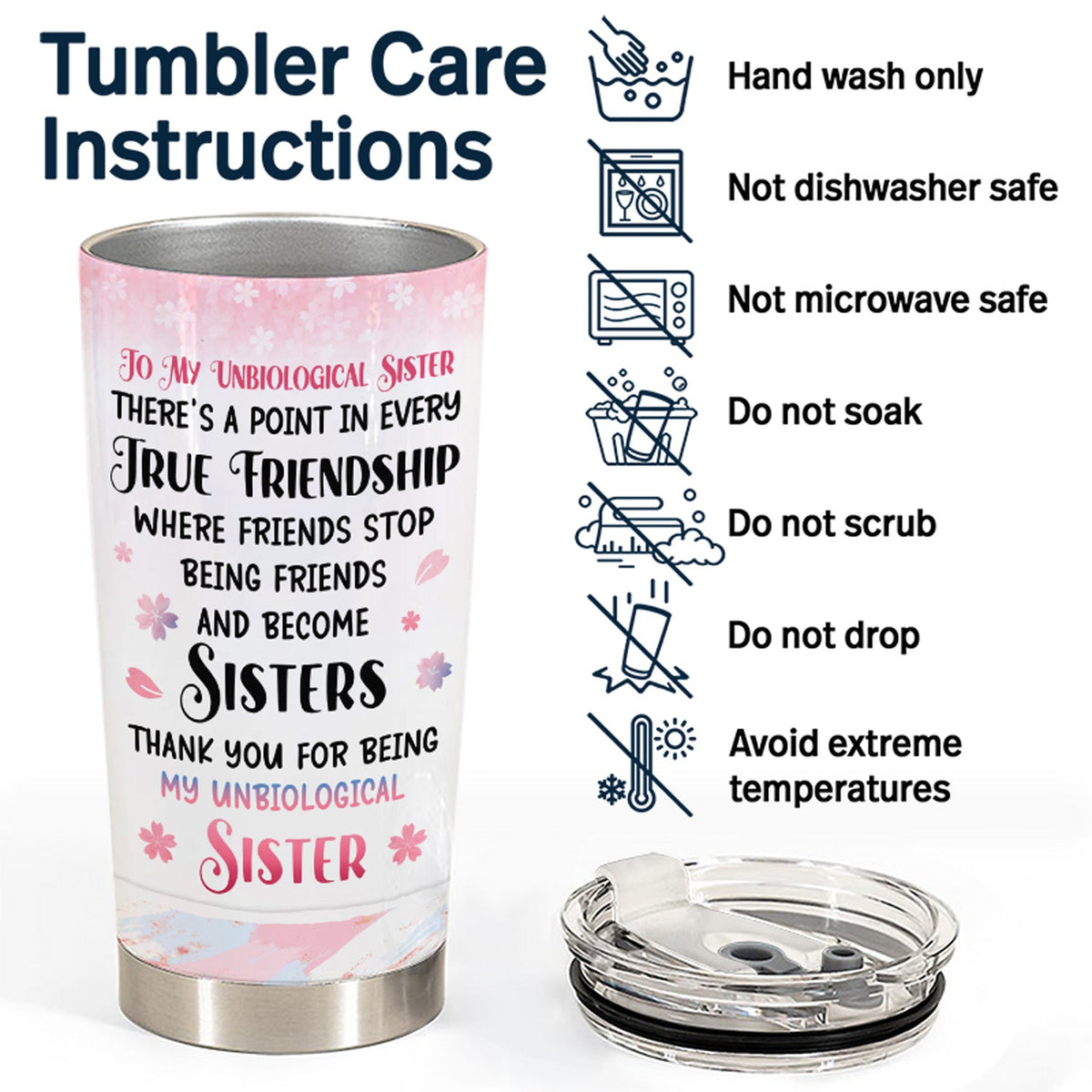 Become Sisters - Gift For Bestie - Personalized Custom Tumbler